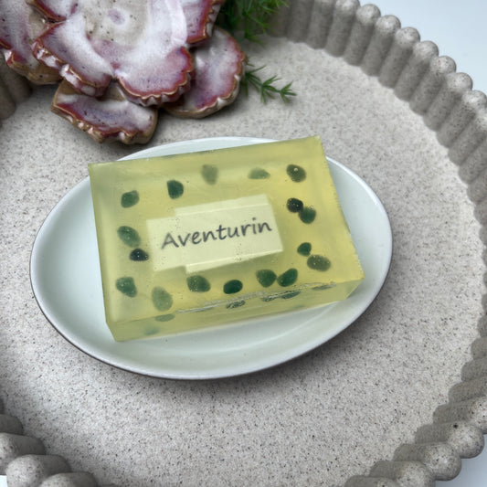 Seife mit Edelsteinen - Aventurin - Eukalyptusduft