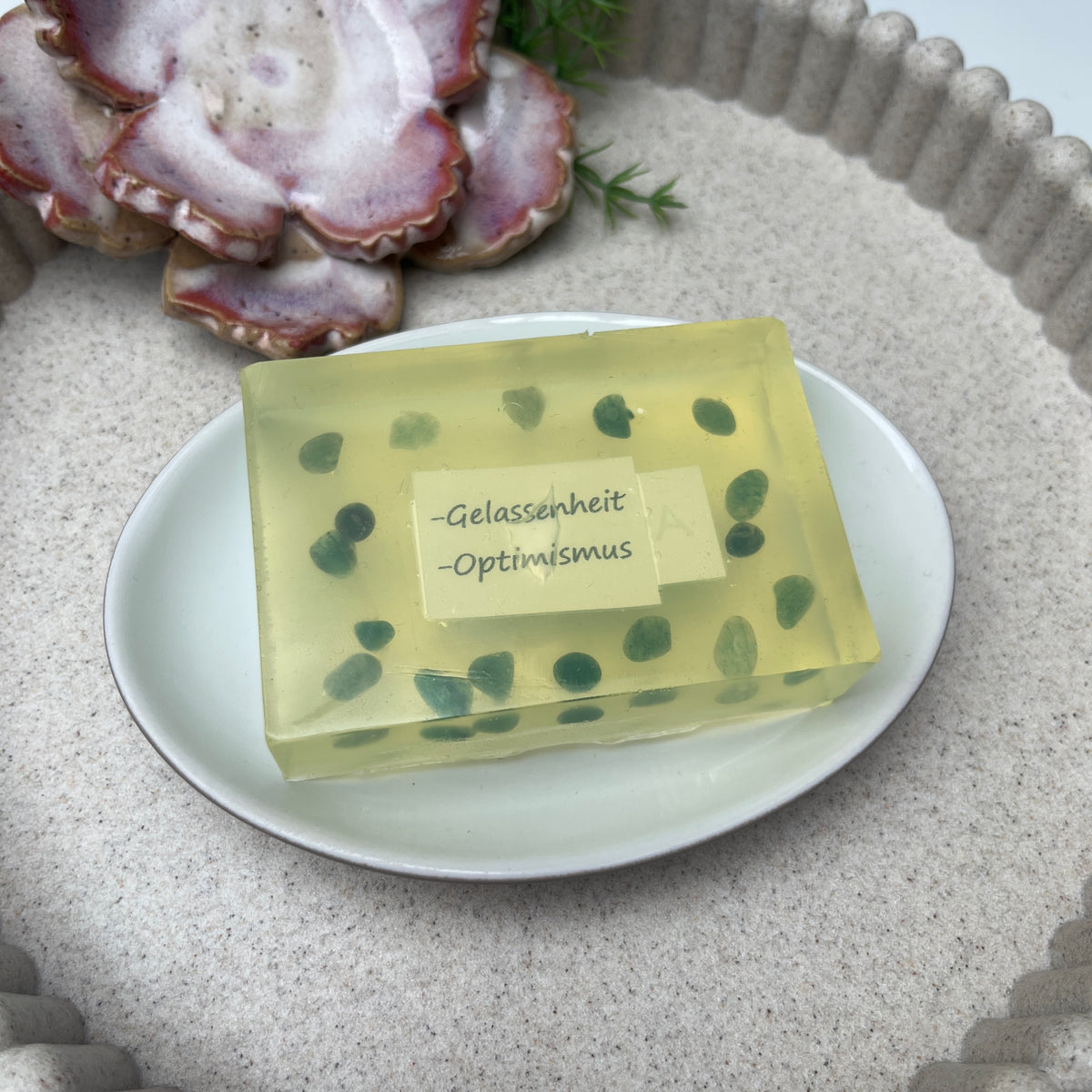 Seife mit Edelsteinen - Aventurin - Eukalyptusduft