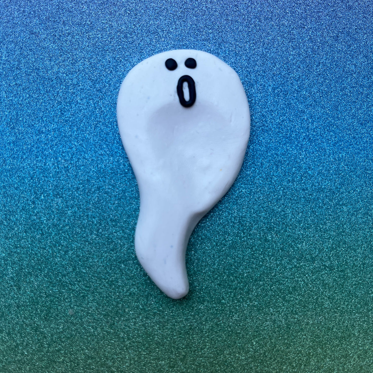 Polymer Clay Geist Worry Stone in Hand